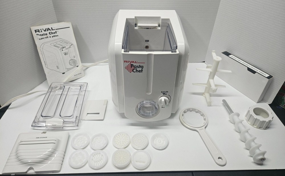 Rival Pasta Chef Pasta Maker PM1000 WORKS Incomplete Missing Shaft