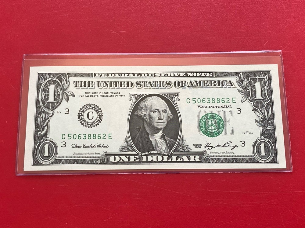 2006 $1 DOLLAR BILL ( PHILADELPHIA C ) UNCIRCULATED