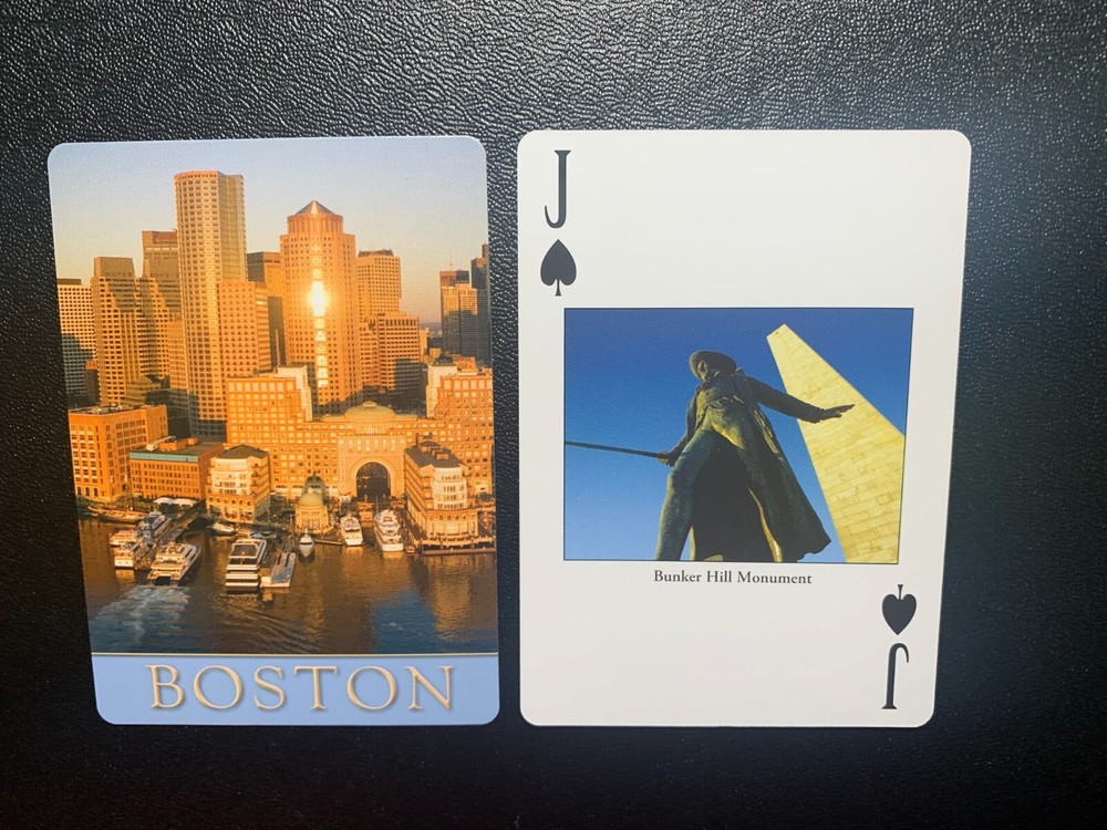 Swap Playing Card   BOSTON   Bunker Hill Monument