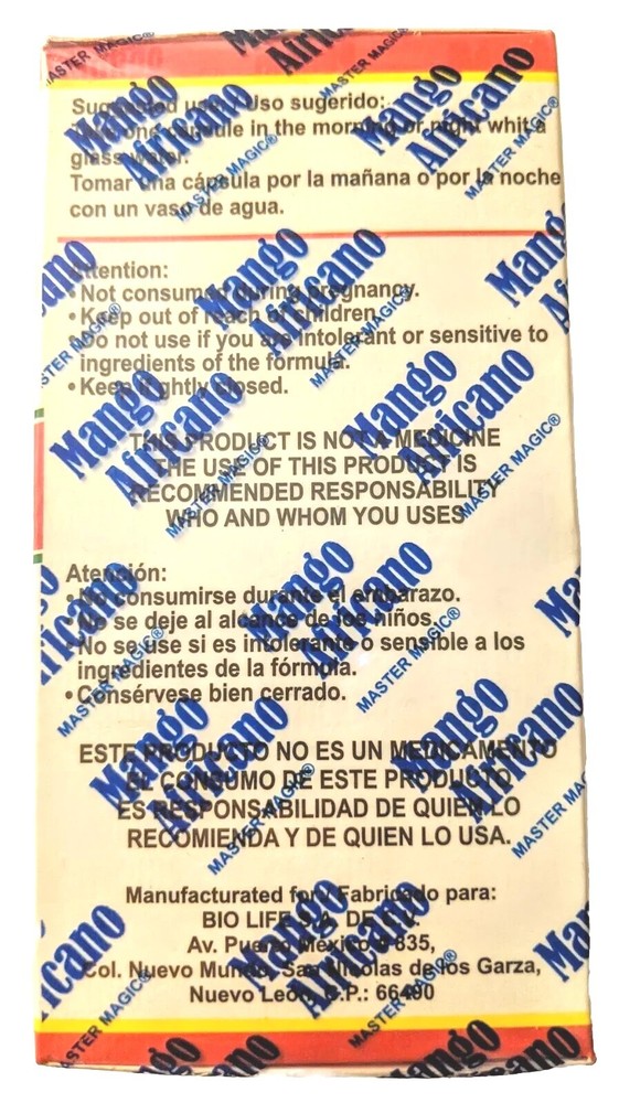 Mango Africano MASTER MAGIC AFRICAN MANGO 30 Capsulas Original