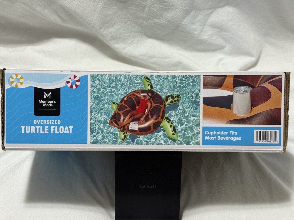 Member's Mark Oversized Turtle Pool Float, Mesh Seating, 56" Ring Diameter