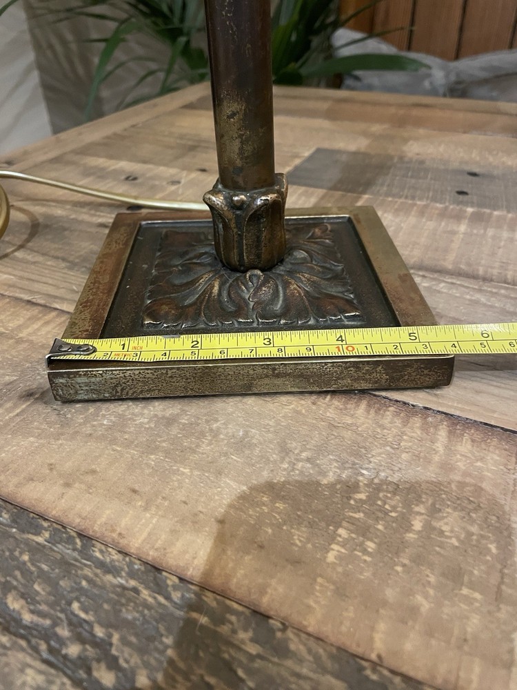Early 20th Century Solid Brass Table Lamp – Arts & Crafts Style