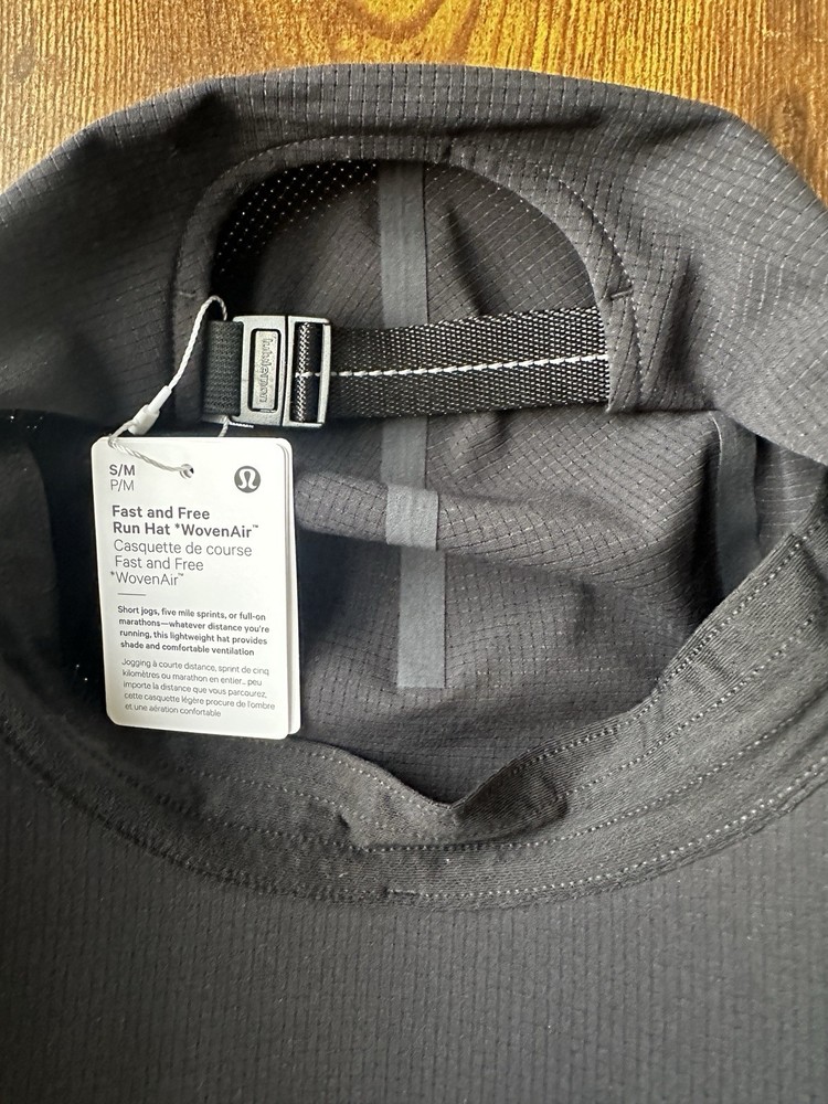 Lululemon Hat. Black. Very Light Weight. Breathable. Adjustable.