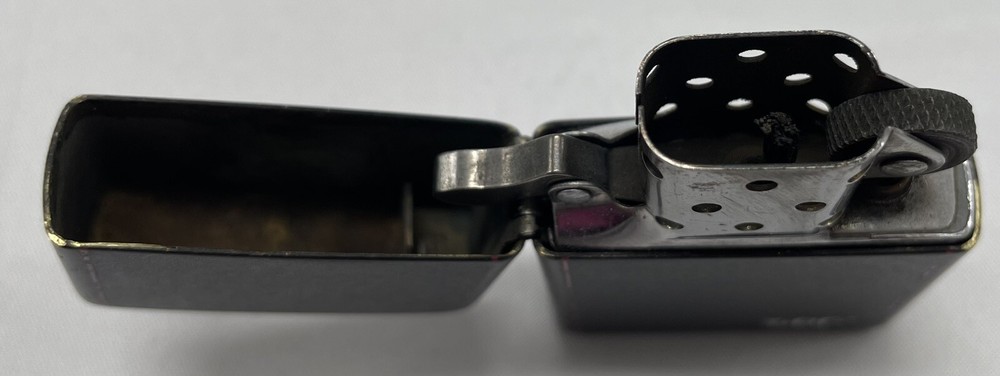 2006 Classic Black Matte + Red USED Zippo Lighter