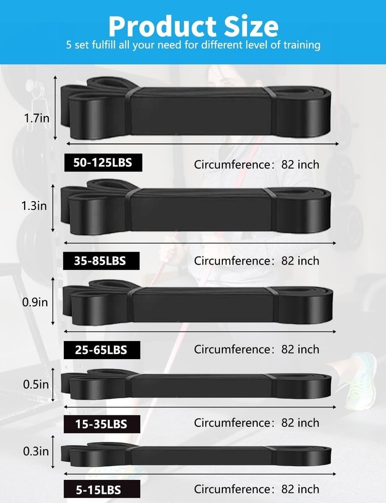 Resistance Bands Set for Pull Up Assistance