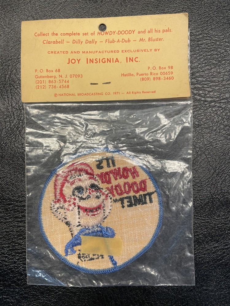 1971 NBC It's Howdy Doody Time! Patch - Original Package