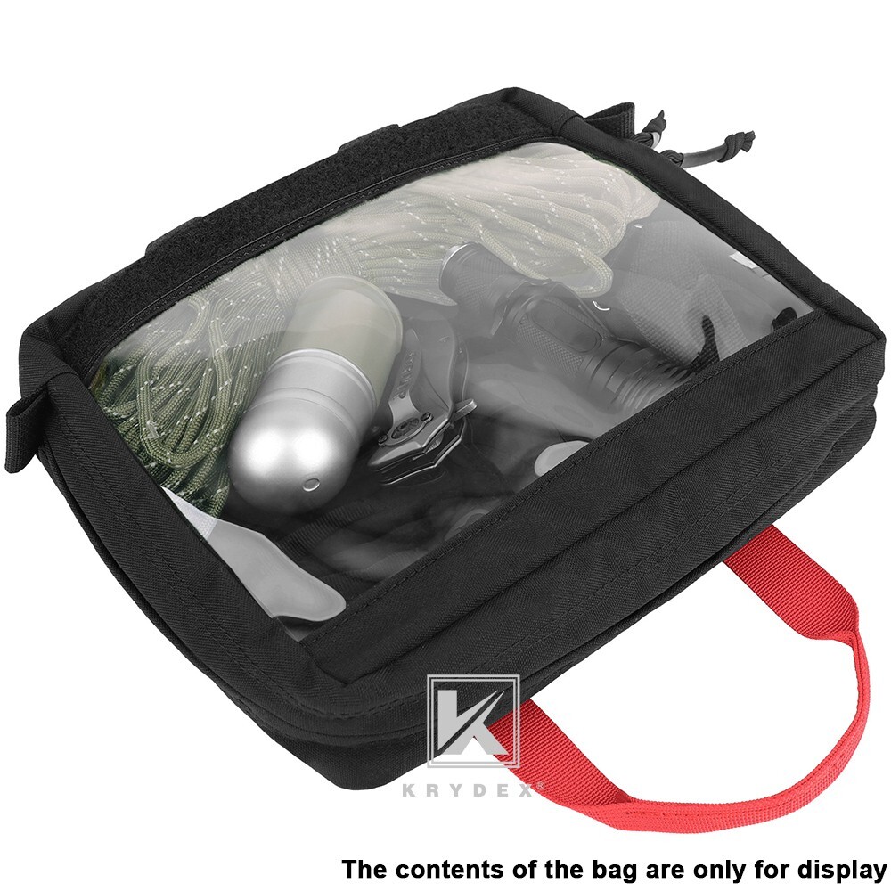 KRYDEX Clear Top Insert Cube Organizer Hook Back Packing Travel Backpack Large