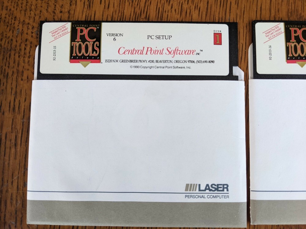 Laser Computer Central Point Software PC Tools Deluxe 6.0 for IBM - 6 DISK SET