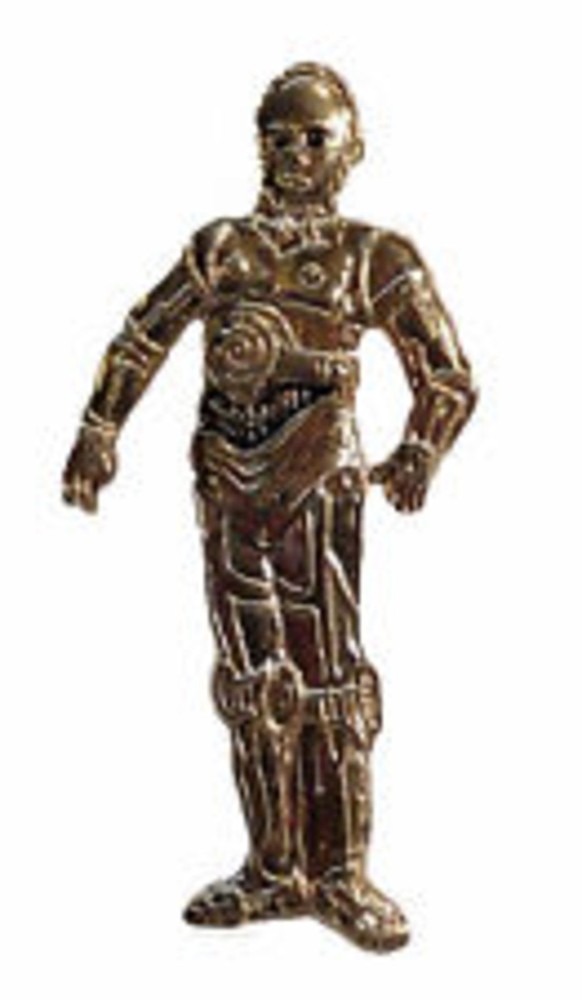 STAR WARS C3PO GOLD TONE PIN 1.5" Tall AUTHENTIC