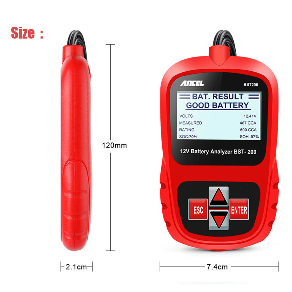 ANCEL BST200 Car Battery Tester Cell Load Test Tool Digital Analyzer Tester