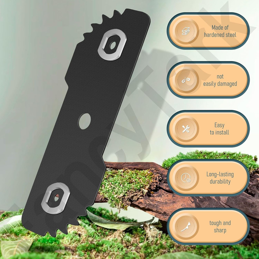 2-Pack EB-007 Edge Hog Heavy-Duty Edger Replacement Blades Compatible with Black