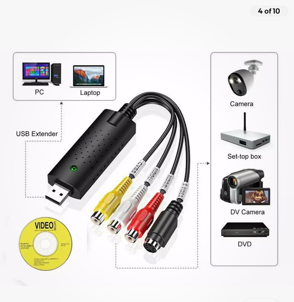 VHS To DVD Wizard Software | USB Video Capture Device Grabber | Digital Video