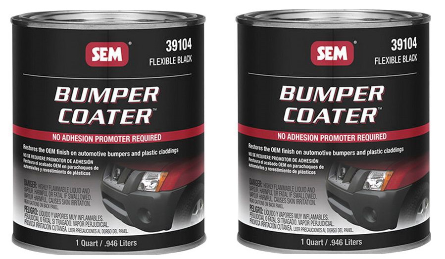 SEM 39104 Bumper Coater Flexible Black Bumper Coating Quart (2 Pack)