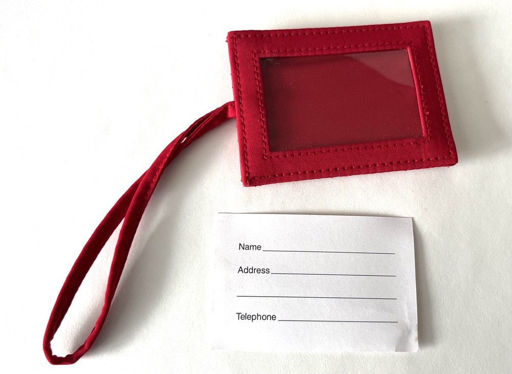 Vera Bradley Luggage Tag - Microfiber Red - Never used