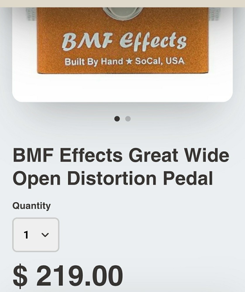 BMF EFFECTS GREAT WIDE OPEN " ONE KNOB"