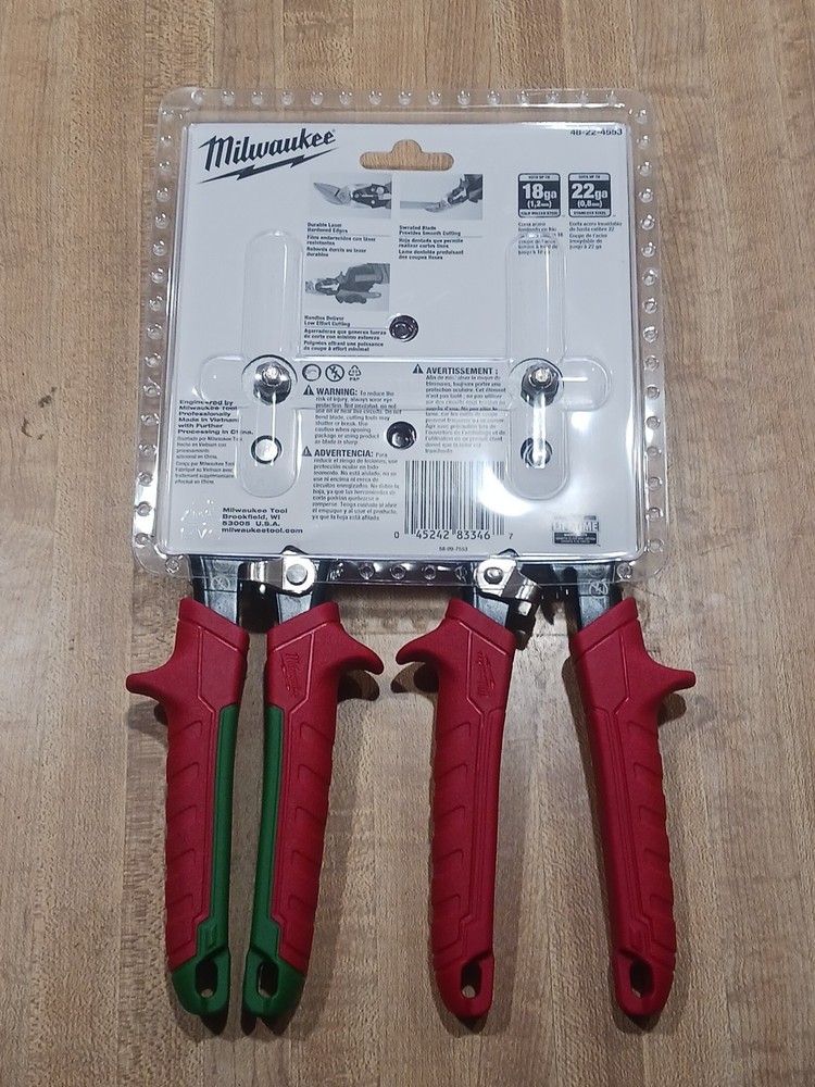 Milwaukee Tool 48-22-4553 Offset Aviation Snip Set 2Pc