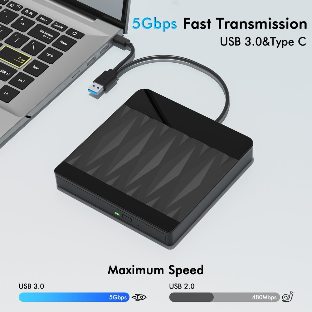 External Blu Ray Drive ,Bluray Burner USB 3.0 Type-C BD/DVD/CD...
