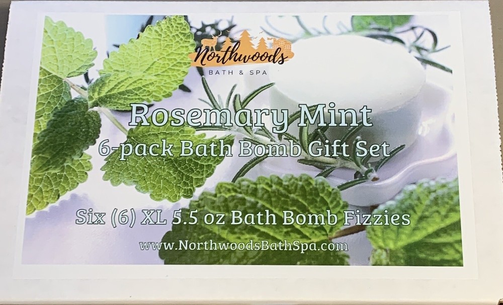Rosemary Mint 6-pack Bath Bomb Gift Set