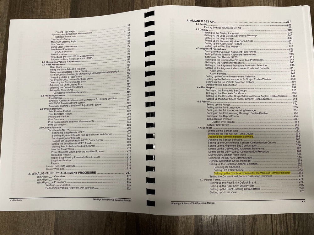 Hunter Engineering WinAlign Alignment Software Version 9.0 Manual