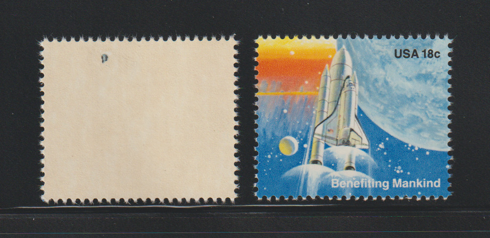 US EFO ERROR Stamps #1917 Space Shuttle Columbia: Misperf & Normal. MGD