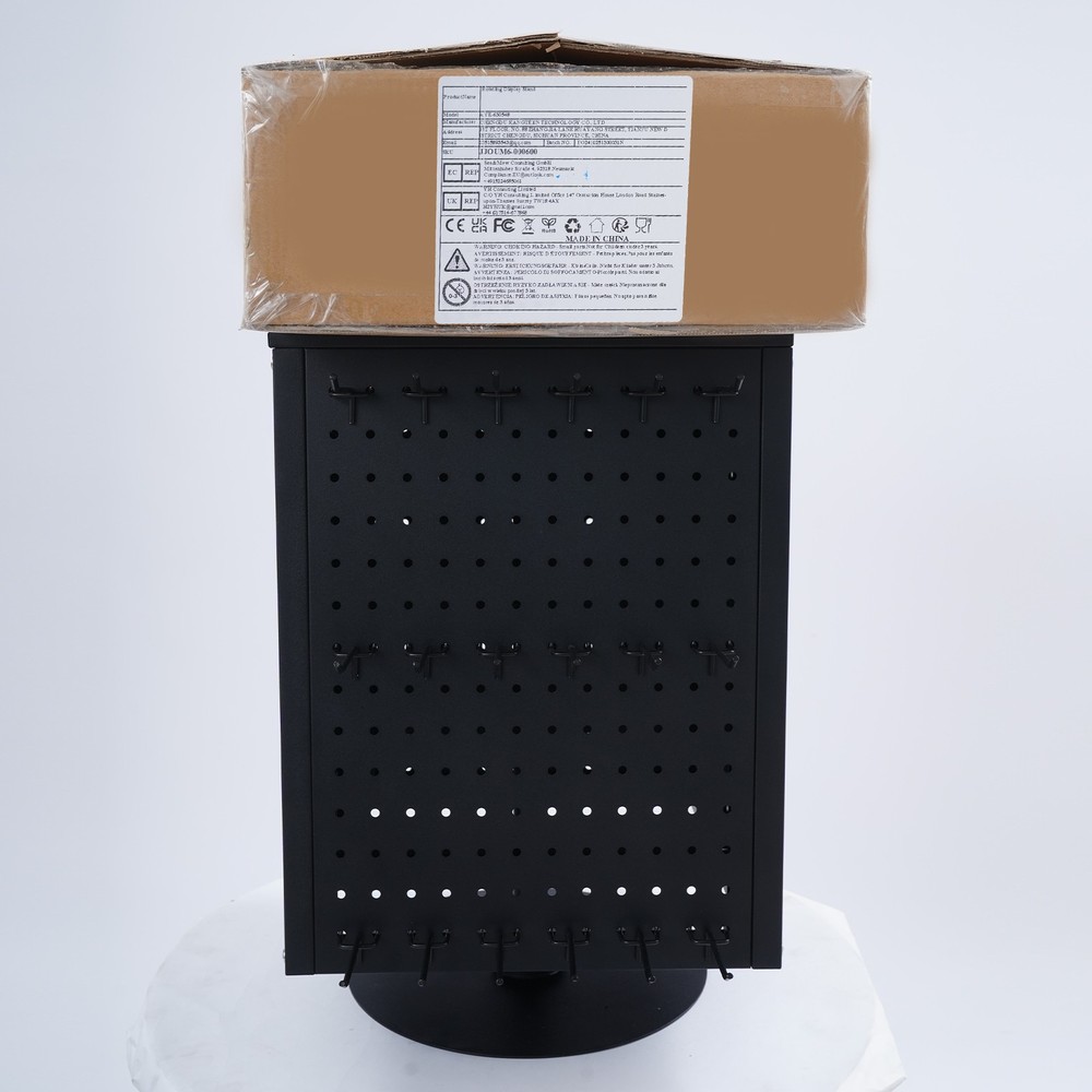 Pegboard Rotating Display Stand 4 Sided Spinning Peg Board Display Peg Board