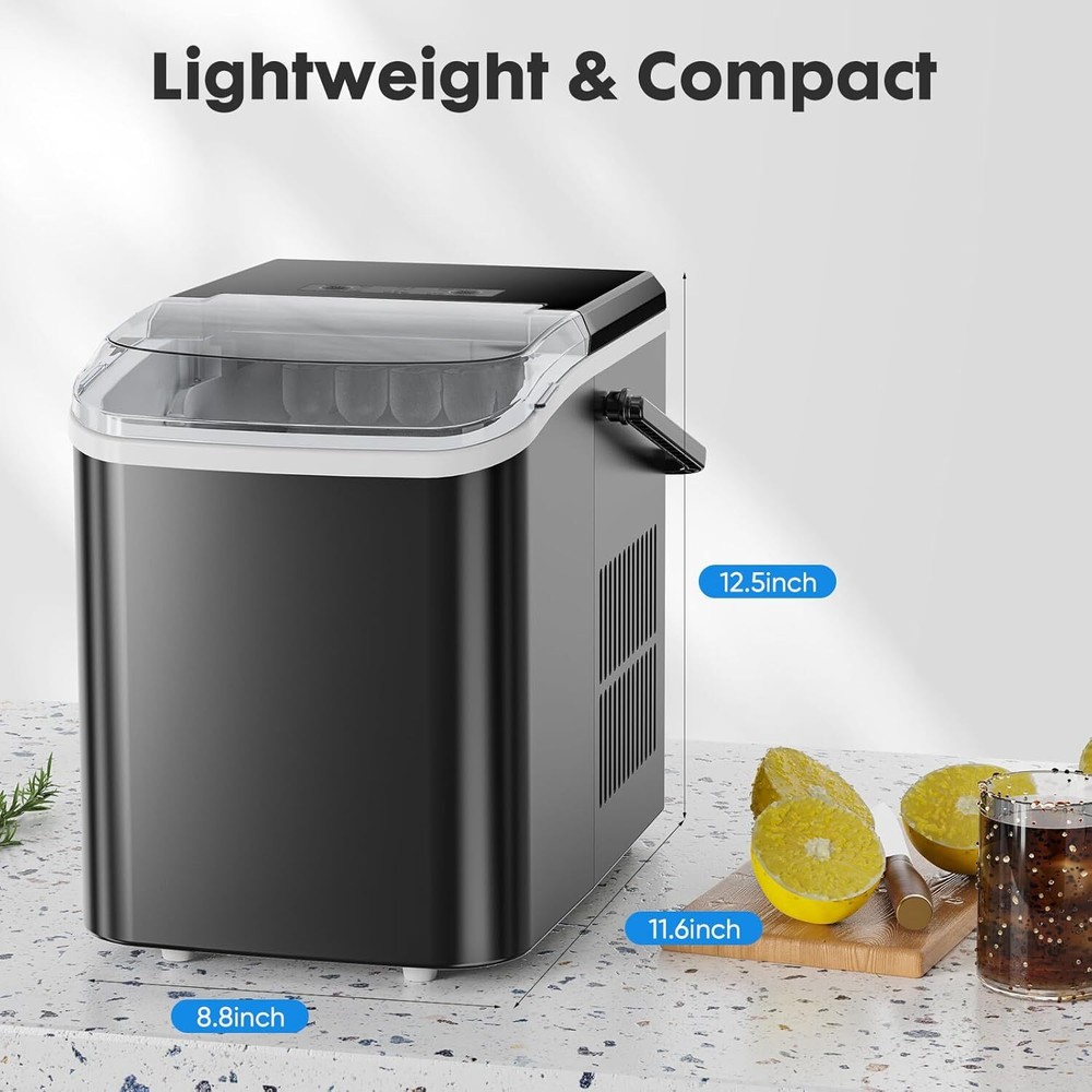 Portable Ice Makers Countertop with Self-cleaning Function Ready 9 Cube in 6 Min