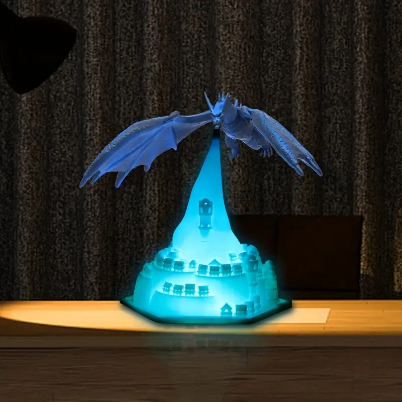 Ice Dragon Lamp Night Blue Light LED