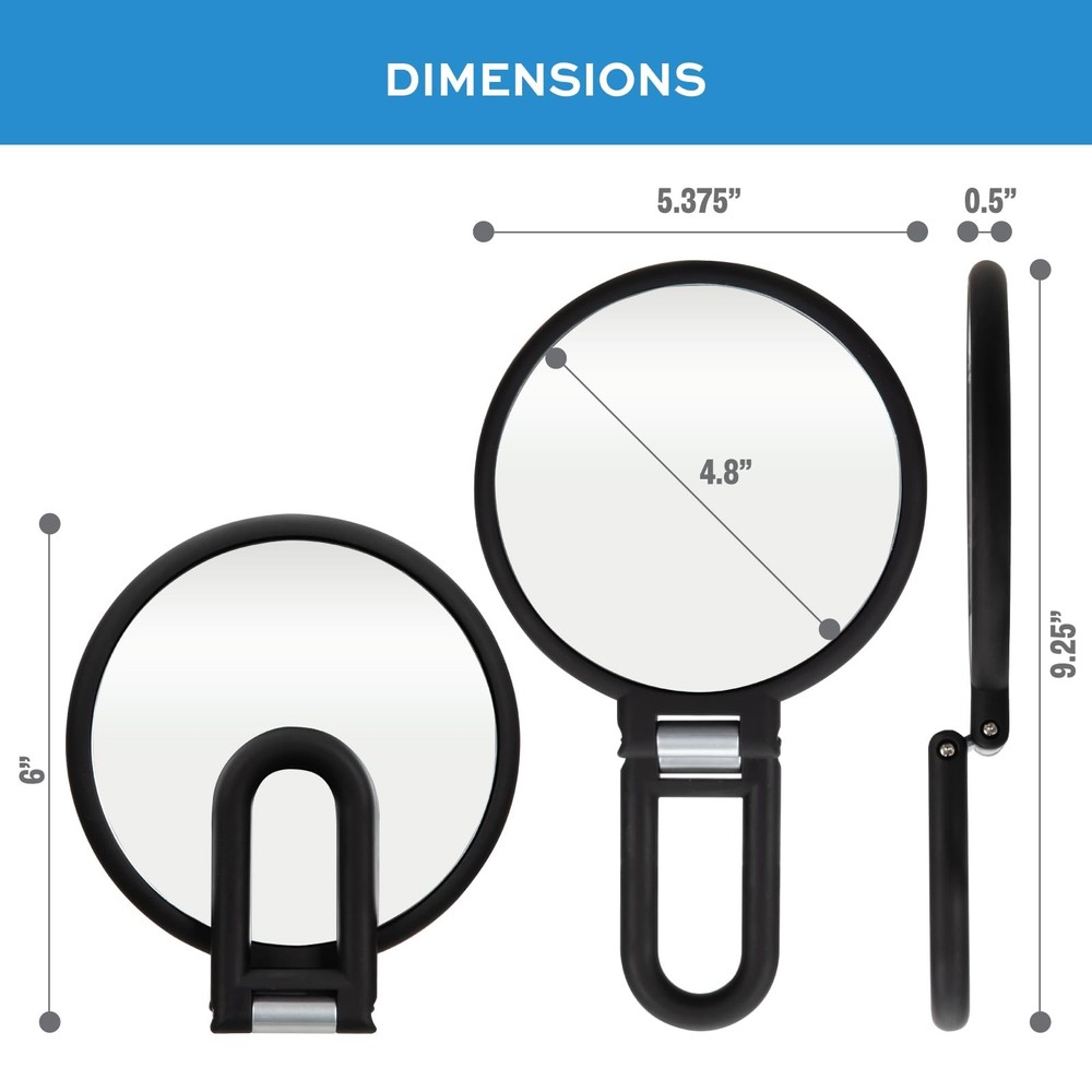 Premium Magnifying Handheld Mirror, 1X/15X Magnification Hand Mirror, Folding...