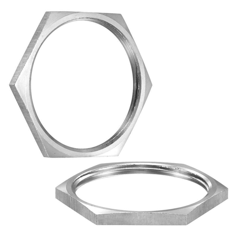 2-Pack Cast Pipe Fitting Hex Locknut, NPT2 Female Thread Hex Locking Nut