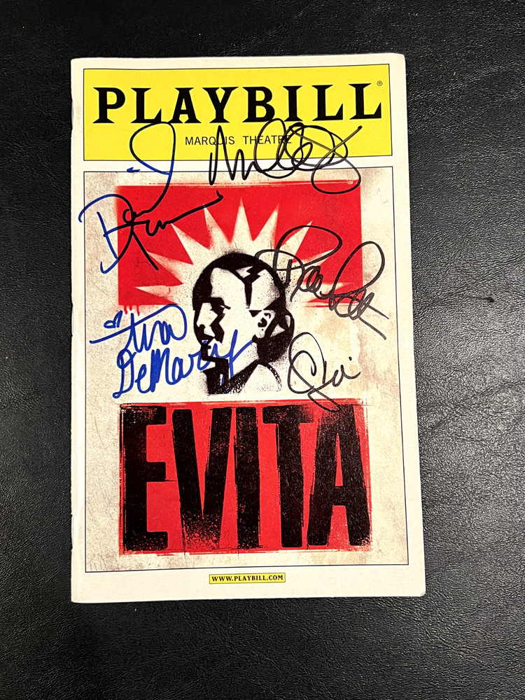 Evita Signed Playbill August 2012 Michael Cerversis