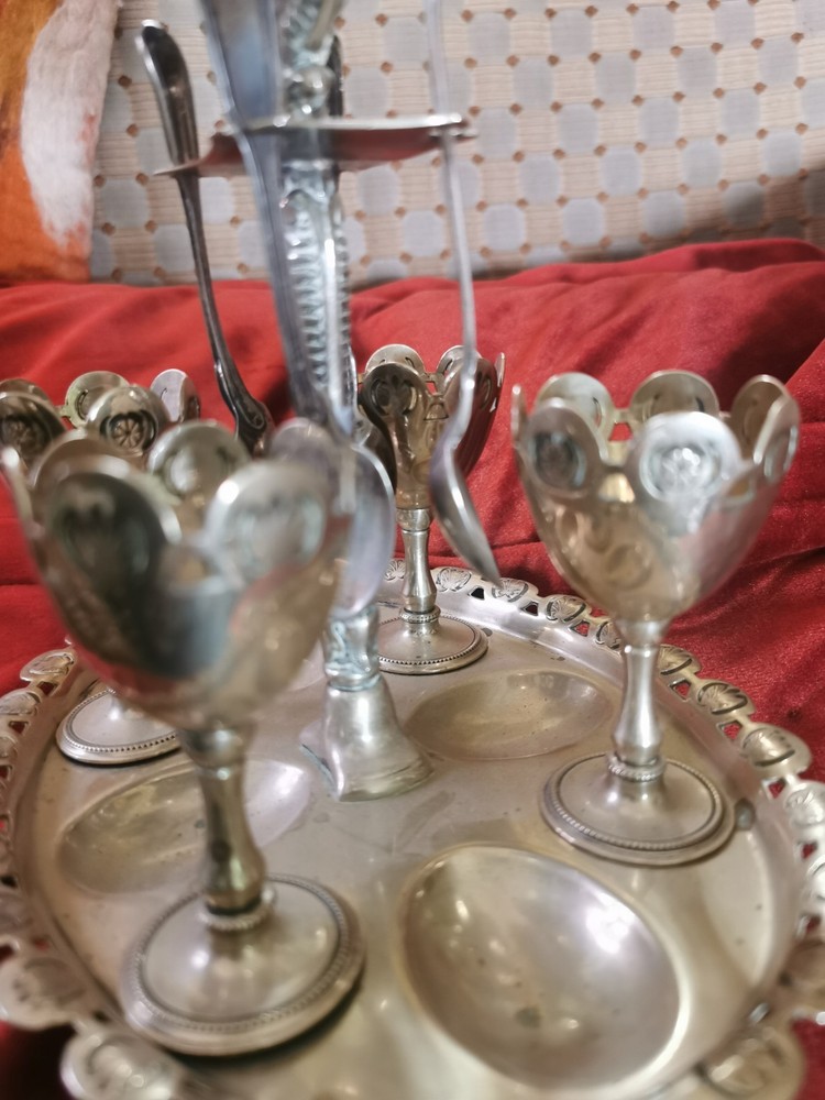 Antique Silver-Plated Victorian Egg Server. A B & Co. Excellent.