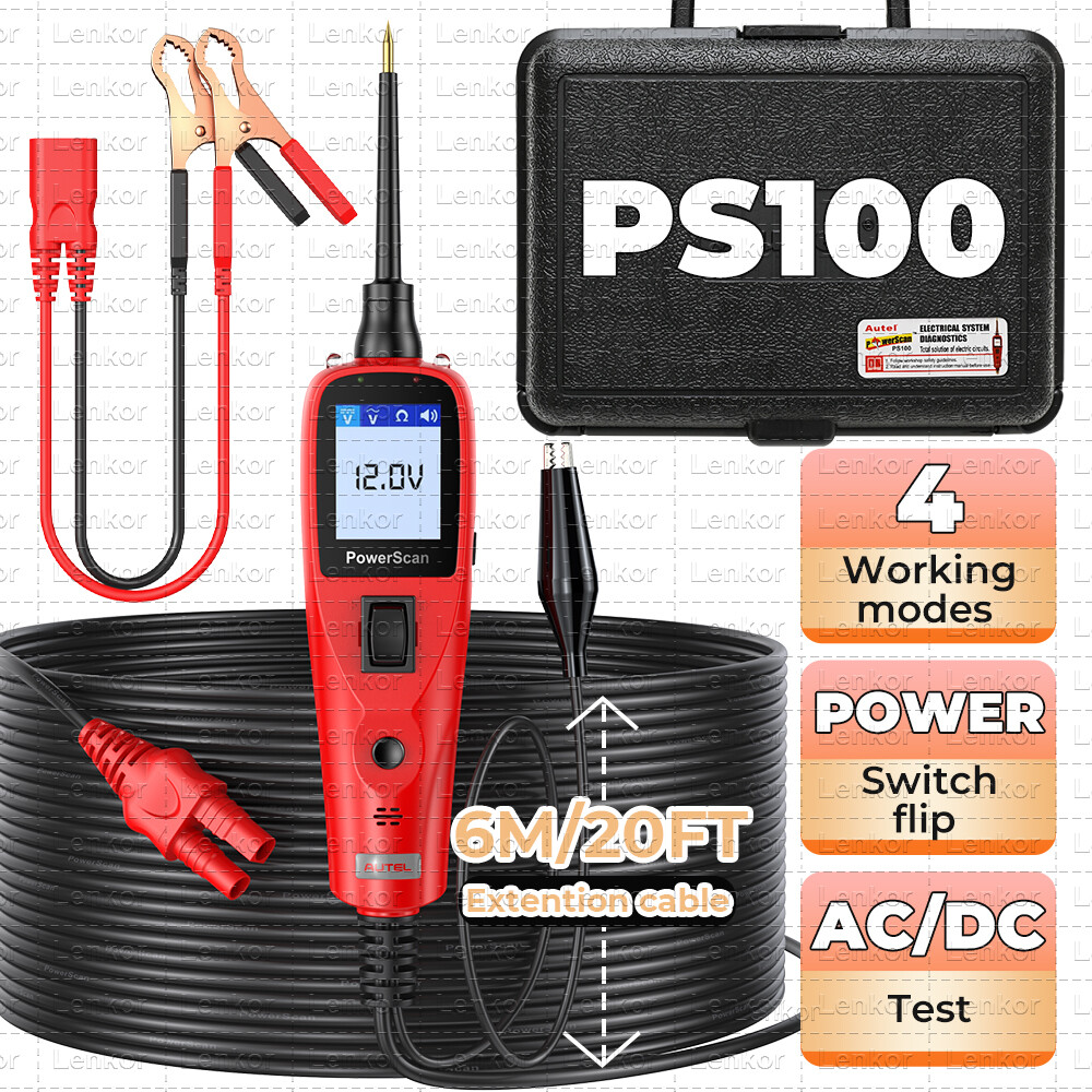Autel PowerScan PS100 Electrical System Diagnosis Auto Circuit Battery Test Tool