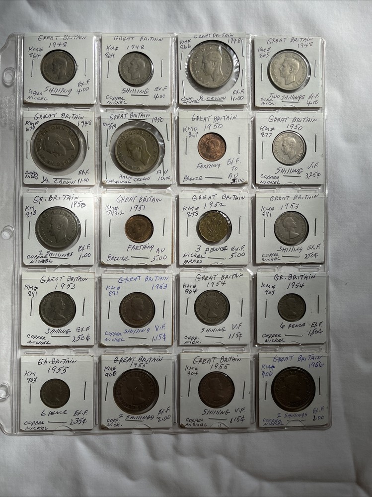 Great Britain 1948-1956 Mixed Coins