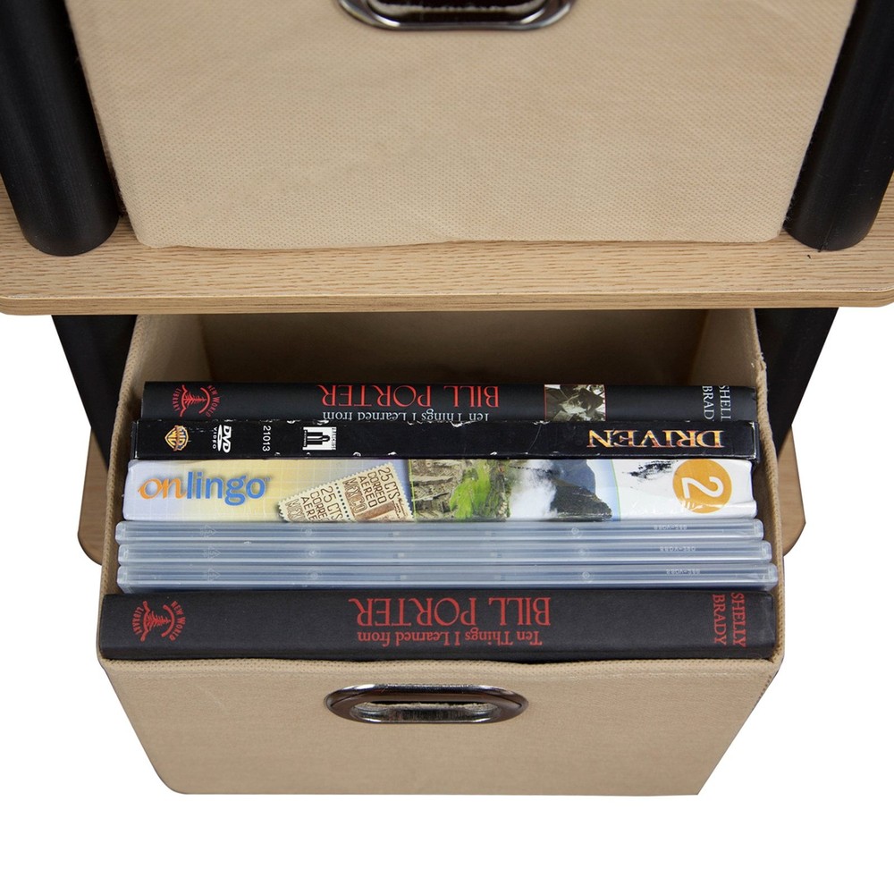 Turn-N-Tube 4-Bins System Rack Oak