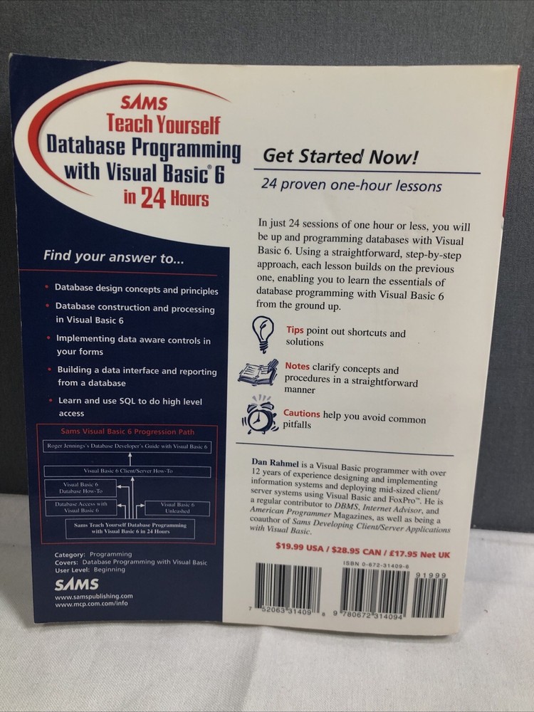 Sam’s Teach Yourself Database Programming With Visual Basic 6 In 24 Hours