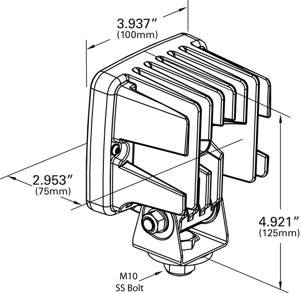 Grote 63F21 White Light Trilliant Cube LED Work Light Germany