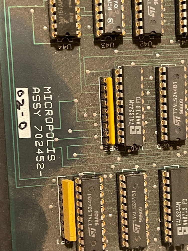 MICROPOLIS 702452-02-0 DATA BOARD S-100 MOSTLY SOCKETED RARE VINTAGE