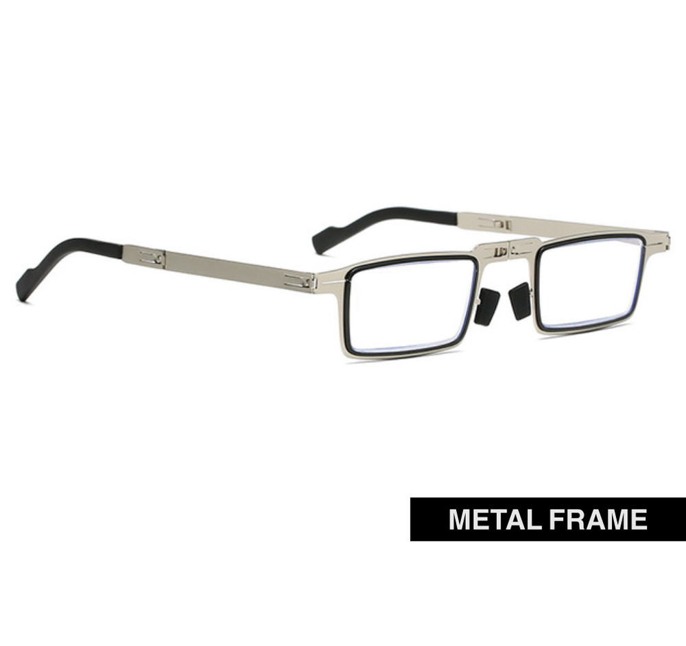 Foldable Reading Glasses Ultra Light Titanium Material Screwless Anti-Blue Light