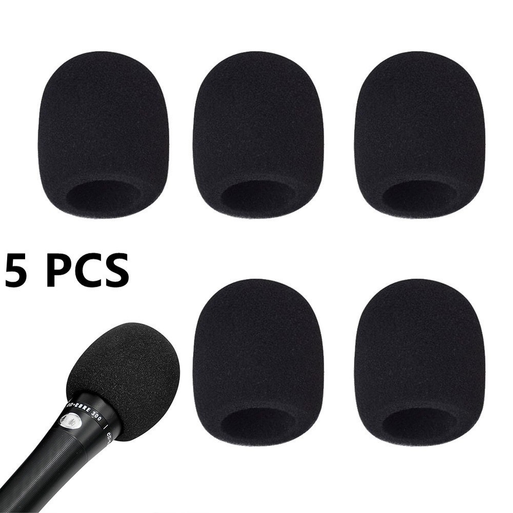 Foam Handheld Microphone Windscreen 5 Pack Replacement High Quality Covers New