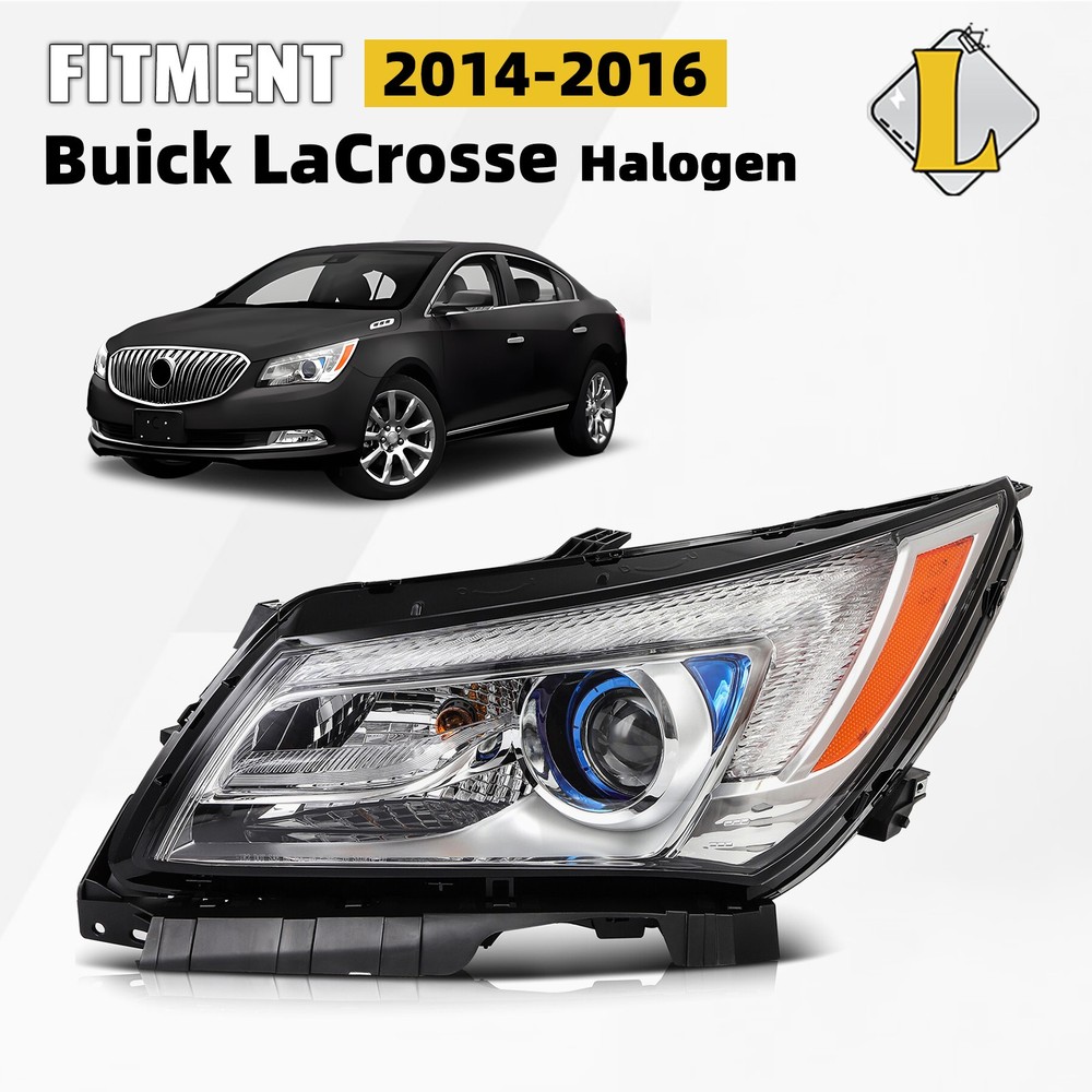 Headlight for 2014-2016 Buick LaCrosse Halogen LED Projector Driver Left Side