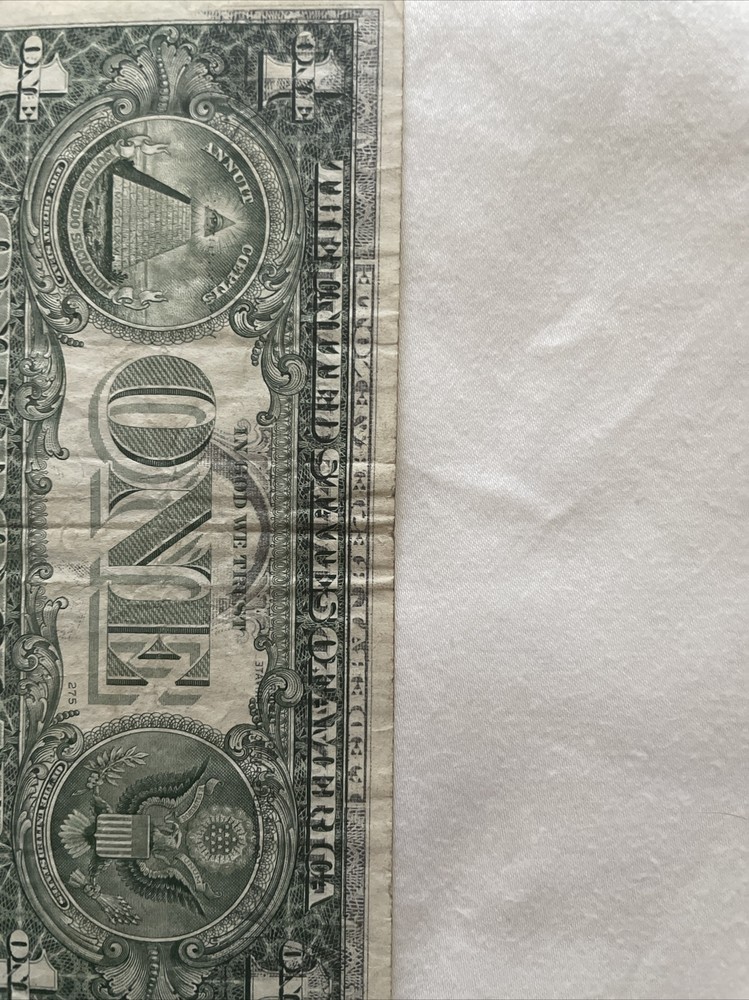 1995 $1 federal reserve note offset error