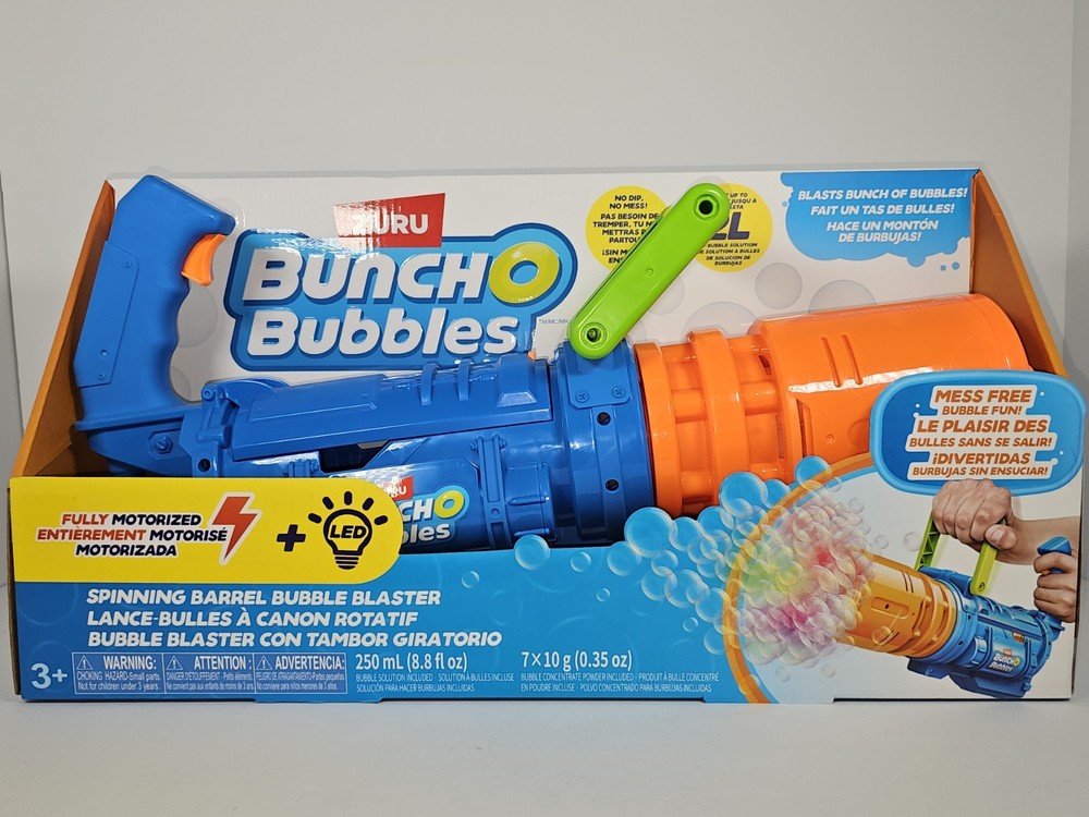 Zuru Bunch O Bubbles Spinning Barrel Motorized Bubble Blaster with LED