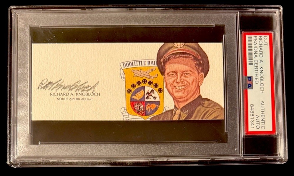 Richard Knobloch Signed Card PSA Authenticated Doolittle Raider