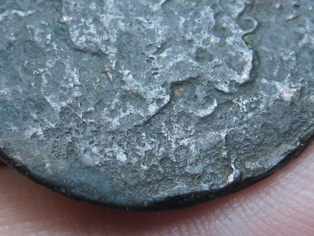 1827 Matron Head Large Cent Penny- Shipwreck Effect, Thin Planchet- 7.1 Grams