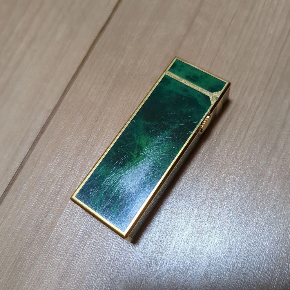 Dunhill Rollagas lighter green gold without box