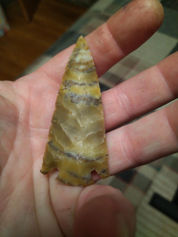 Square Barbed Clay Agate 3" x 1 3/'8"