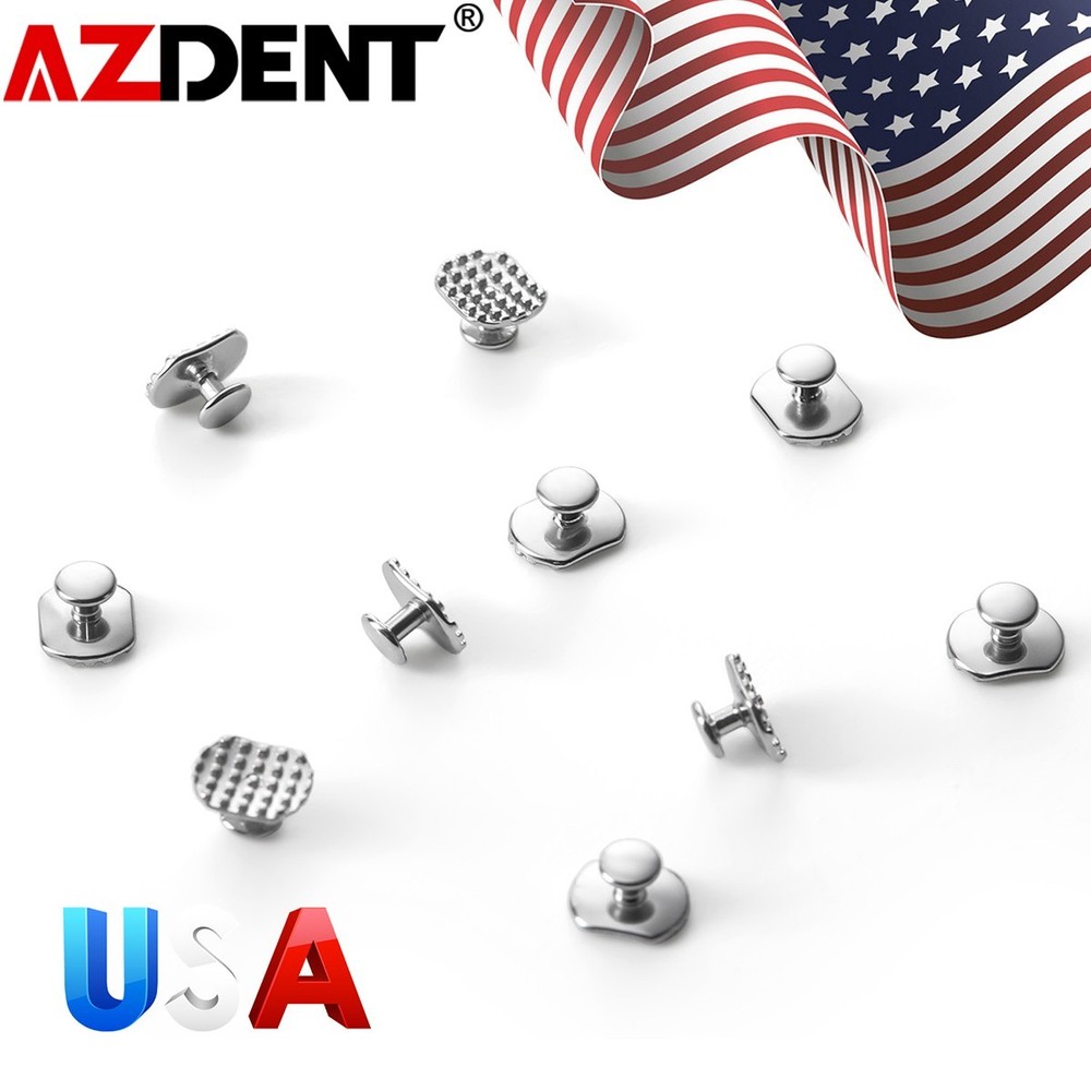 10pcs Dental Orthodontic Lingual Button Bondable Rectangular Monoblock