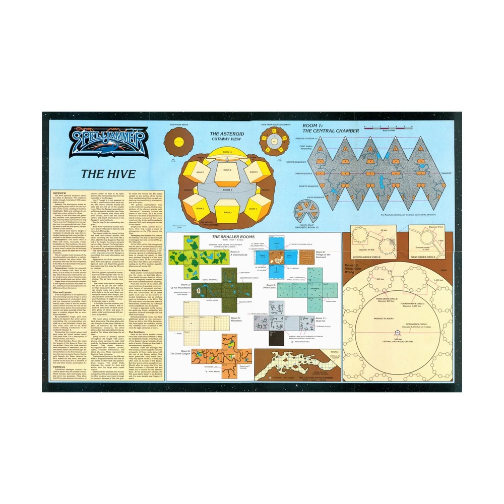 TSR Spelljammer Wildspace - Map Only! VG+
