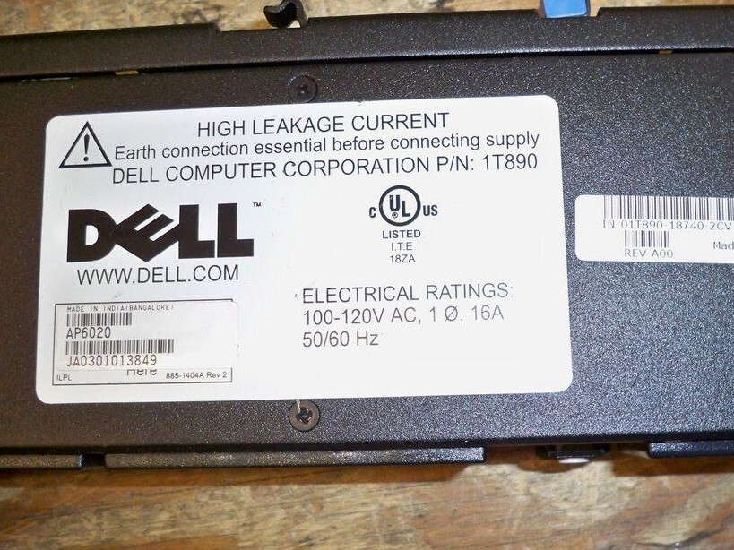 Dell 1T890 AP6020 Power Distribution Unit PDU SEE NOTES