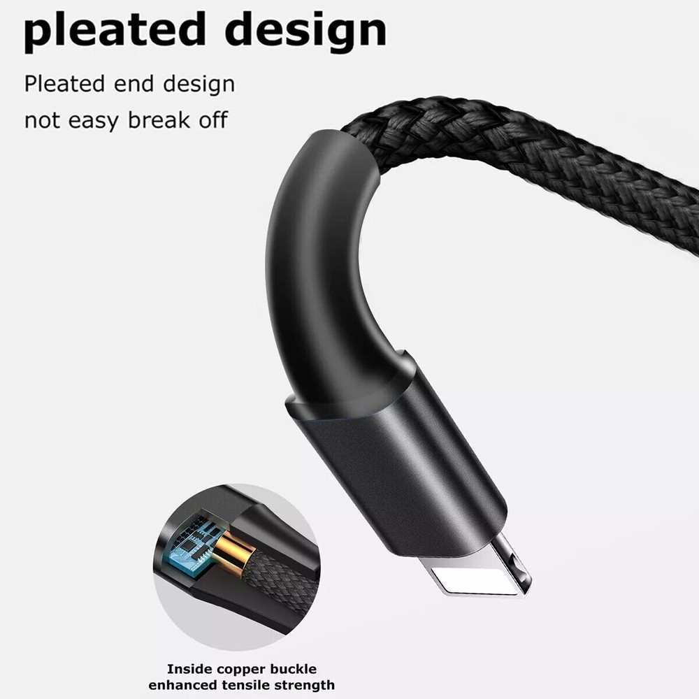 4 in 1 Multi USB Charging Cable Fast Charger Cord For iPhone/Type C/Micro USB